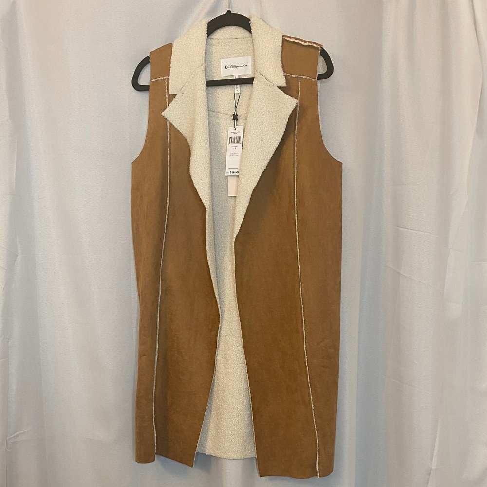 Camel Shearling Vest